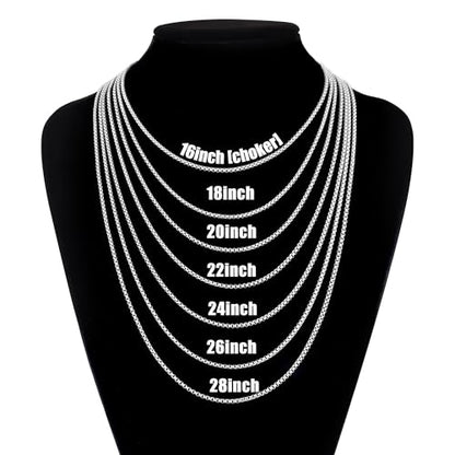 Fiusem Beveled Edge Cross Necklace for Men - size: 22 inches length, style: Silver cross: 1.6"*1.0"