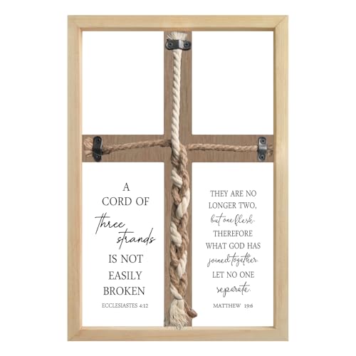ZZJJHYWGQ A Cord of Three Strands Wedding Unity Wall Decor, Wood 15"X10" - color: A Cord of Three Strands Wedding(Wood), size: 15"L x 10"W