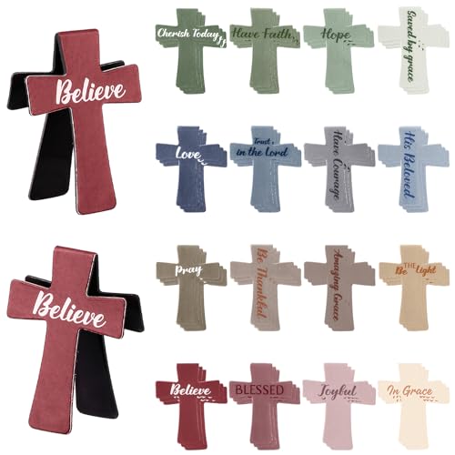 Resurhang 48 Pcs Magnetic Bookmark Cross Bible Verse Marker, Morandi - style: Morandi