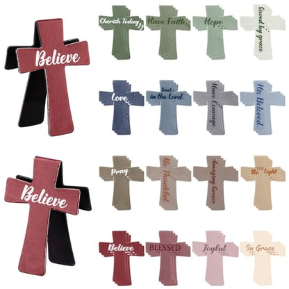 Resurhang 48 Pcs Magnetic Bookmark Cross Bible Verse Marker, Morandi - style: Morandi