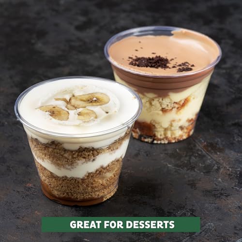 Freshware Plastic Portion Cups with Lids [5.5 Ounce, 100 Sets] Souffle Cups, Jello Shot Cups, Condiment Sauce Containers For Sampling, Sauce, Snack or Dressing - size: 5.5 oz - 100 sets