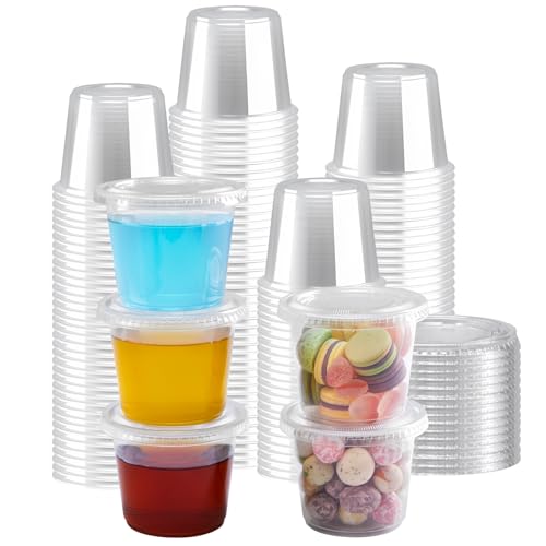 360 Pack 5.5 oz Condiment Cups with Lids, Disposable Jello Cups - size: 5.5oz-360p