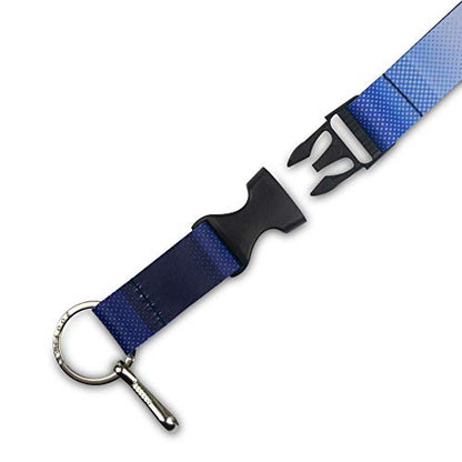 Limeloot Lanyard – Soft Neck Lanyard with Quick Release & Key Ring – ID Badge Holder & Keychain Lanyard for Men & Women - color: Blue