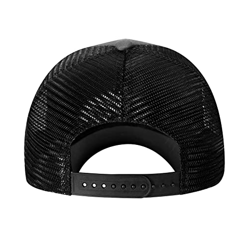 Baseball Cap, American Flag Trucker Hat for Men Women, Breathable Adjustable Fit Outdoor Mesh Snapback Hats - color: Dark Gray/Black Flag