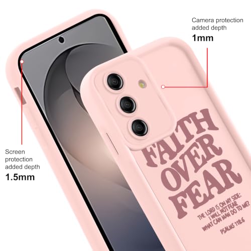 Christian Case for Samsung Galaxy S25, Western Aesthetic Bible Verse Pattern Design God Jesus Phone Cover for Women Men, Soft TPU Protective Shell for Samsung S25 6.2" - color: Pink Bible Verse