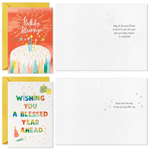 Hallmark Birthday Cards with Envelopes, Assorted 12-Pack (Blessings) - style: Birthday