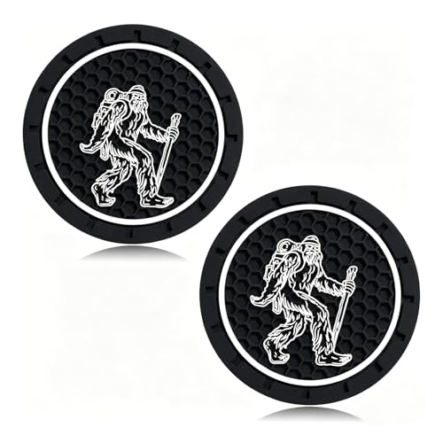 2Pcs 2.75 Inch Sasquatch Car Cup Holder Coaster Insert Tough Auto Sasquatch Bigfoot Car Accessories - color: Cup-sasquatch