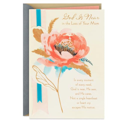 Hallmark DaySpring Religious Sympathy Card (God is Near) - size: 5 inches x 7.2 inches, style: God is Near