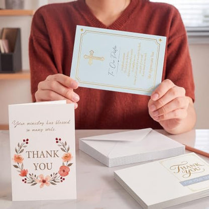 24 Pack Christian Pastor Ministry Appreciation Cards, Pastor - style: Pastor