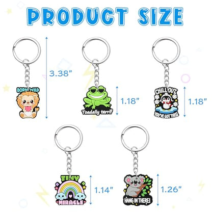 Cute Keychain Bulk,Cute Key Chain for Car Keys Purse Bag Rewards - color: Animal-30