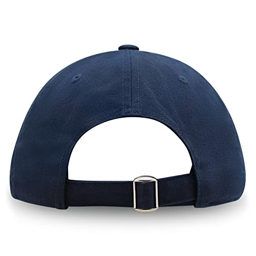 JPAK Jesus Fish Symbol Premium Dad Hat Embroidered Cotton Baseball Cap Symbol of Christianity - color: Navy