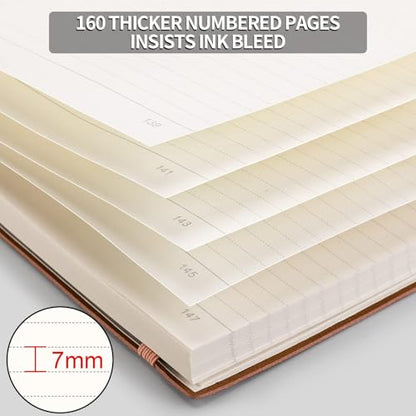 AHGXG Lined Journal Notebook, 320 Numbered Pages, B5 (7.6'' X 10'') - color: Pink, size: B5