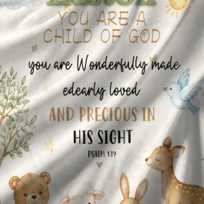 Personalized Baby Blankets with Name Christian Gift for Baby - color: Color a