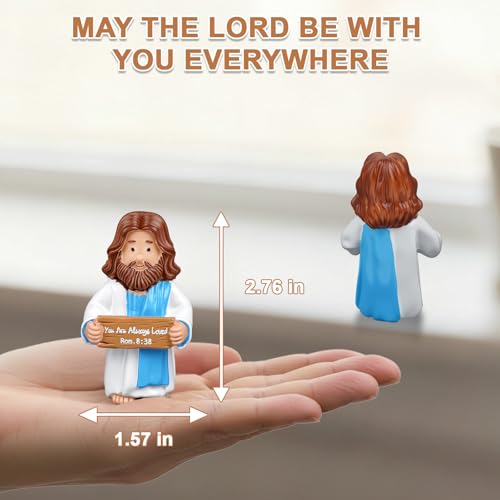 Little Jesus Figures Miniature Statue: 2PCS You Are Loved Mini Figurines