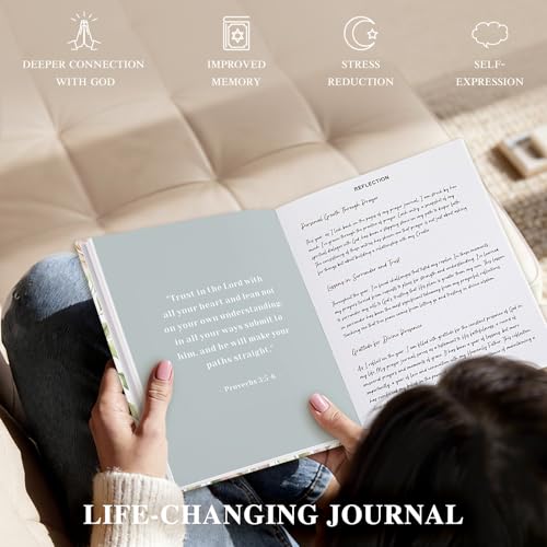 Lanpn Bible Prayer Journal for Woman, 68 Weeks Bible Study Journal Christian Prayer Planner Notebook with Scripture Verse, Daily Devotional Stuff, Christian Religious Faith Gifts, Leather Hardcover - color: Bible-31:25
