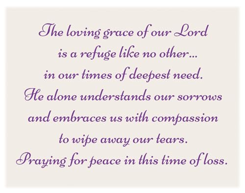Religious Sympathy Card - Large Card Opens to 10" x 7.75" - Made in Chicago - Beautiful Artwork With Meaningful Message - Premium Envelope Included & Shipped in Extra Sturdy Mailer - Chuck's Card-O-Rama - #96606