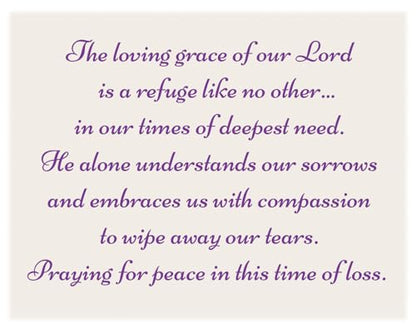 Religious Sympathy Card - Large Card Opens to 10" x 7.75" - Made in Chicago - Beautiful Artwork With Meaningful Message - Premium Envelope Included & Shipped in Extra Sturdy Mailer - Chuck's Card-O-Rama - #96606