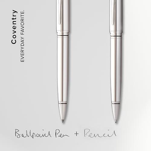 Cross Coventry Polished Chrome Pen &Pencil Gift Set