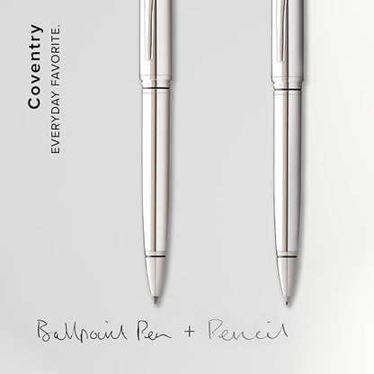 Cross Coventry Polished Chrome Pen &Pencil Gift Set