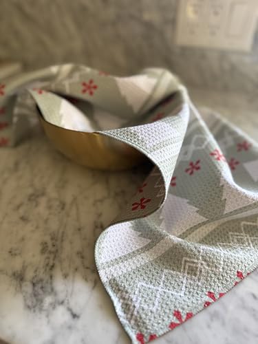 Kitchen Towels, Dish Towels for Kitchen, 3 Pc Kitchen Towel Set - color: Mint 2 Pack