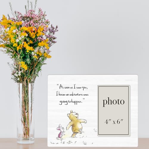 Pooh Bear Quote Picture Frame, Pooh Nursery Decor - color: Adventure