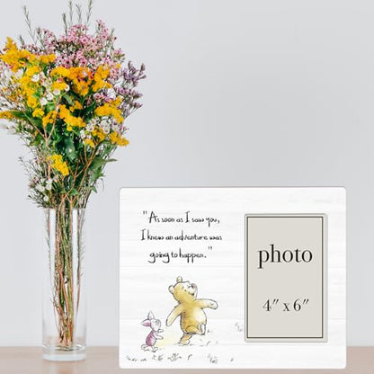 Pooh Bear Quote Picture Frame, Pooh Nursery Decor - color: Adventure