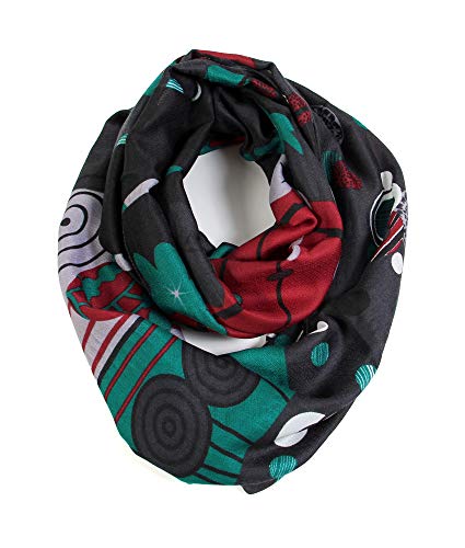 Scarf& Scarfand's Vibrant Colored Artistic Painting & Graphic Print Infinity Fashion - color: Flower Gray