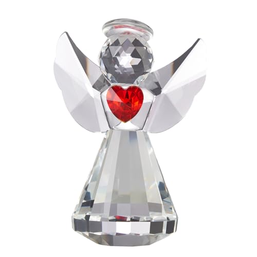 Crystal Guardian Angel Figurine Decoration, Glass Guardian Angel Statue Christmas Birthday Gifts for Girl Women Girlfriend Daughter, Art Collectible Figurines Home Decor (Angel -Clear) - color: Angel -Clear