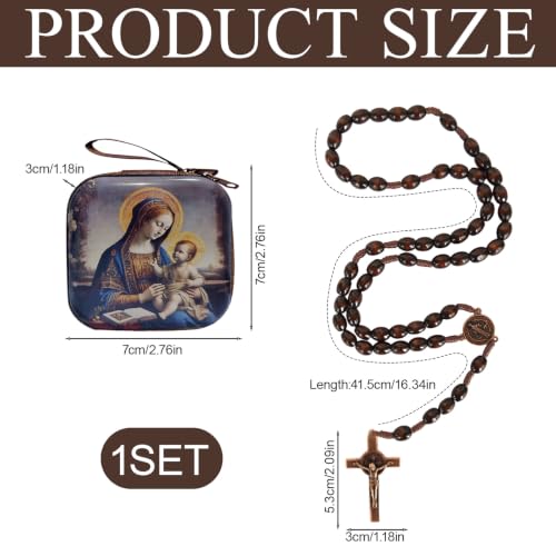 Catholic Rosary Beads, Rosarios Cross Pendant Decorative Prayer Box - color: Style-2