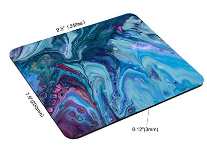 Small Mouse Pad 7.9 x 9.5 Inch, Blue Fluid Art Design Mousepad with Washable Non-Slip Rubber Base Mousepads, Computer Mouse Pads for Wireless Mouse - color: TSP156