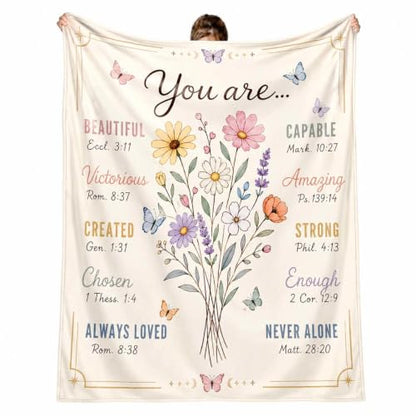 Christian Inspirational Blanket, 50×60in Soft Faith Flannel Blanket - color: Christian Blanket-02