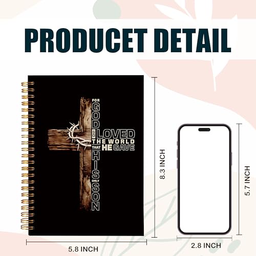 His Only Son Bible Notebooks for Note Taking, Christian Journaling Notebook, Scripture Journals for Writing, Prayer Journal for Woman, Bible Gifts, 5.5x8.3 In - color: black