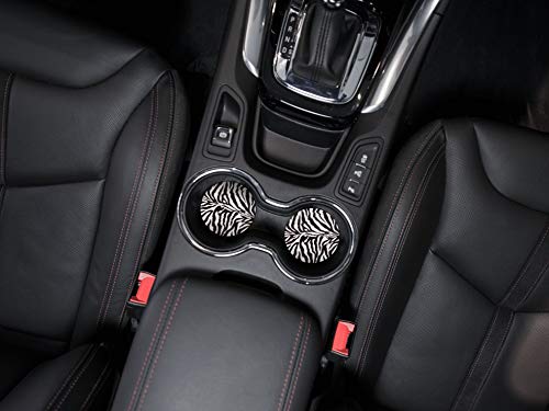 , Zebra Stripes Skin Pattern Design Absorbent ROUND Fabric Felt Neoprene Car Coasters for Drinks (2.87 inches), 2pcs Set - color: Zebra Stripes Skin Pattern