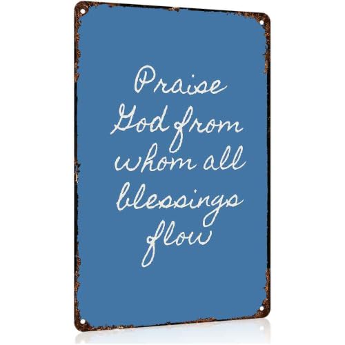 Christian Blessing Quote Farmhouse Aluminum Metal Sign 8 x 12 Inch