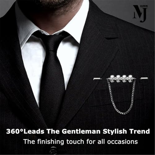 Suit Pins for Men, Brooch for Men, Lapel Pins for Men Women, Mens Lapel Pins for Suits, Mens Brooch for Suits Hats Scarf Jacket, Fitted Hat Pins for Women Men, Men's Silver Gold Lapel Pin for Wedding - color: Suit Pins J