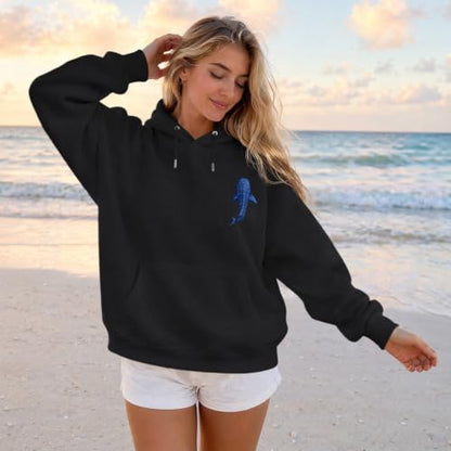 BeWithYou Christian Whale Shark Hoodies for Women Jesus Faith Sweatshirts God Religious Hoodie Bible Verse Graphic Pullover - color: Black, size: X-Large