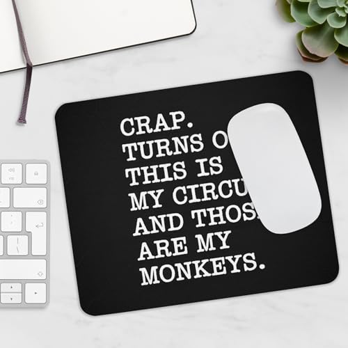 Teegarb Letter Blanket Funny This is My Circus and Those are My Monkeys Mousepad Sarcastic Joke Desk Mat Non Slip Rubber Base Office Coworkers Humor Lovers Office Humor Boss Appretiation - color: Circus