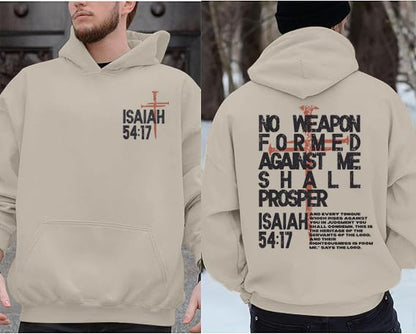 Christian Hoodies for Men Jesus Religious Faith Tops - color: Apricot, size: X-Large