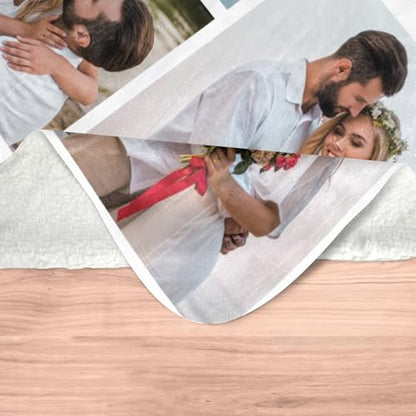 inkArts Custom Blanket with Photo, Personalized Blanket, Customized Photo Blankets, Customizable Picture Blankets, Personalized Anniversary Couple Gifts for Women Men Her Him Boyfriend Girlfriend - color: 6 Photos-2
