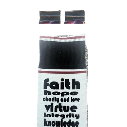 Bible Verse Socks for Men, Christian Scripture Crew Socks, Faith Gift - color: Just Tryna Be Like Jesus