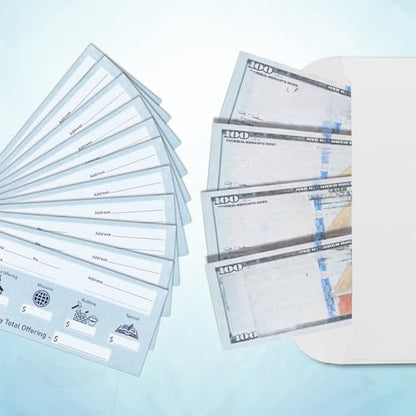 Eaasty 200 Pcs Church Offering Envelopes Bill Size Donation,Fresh Style - style: Fresh Style