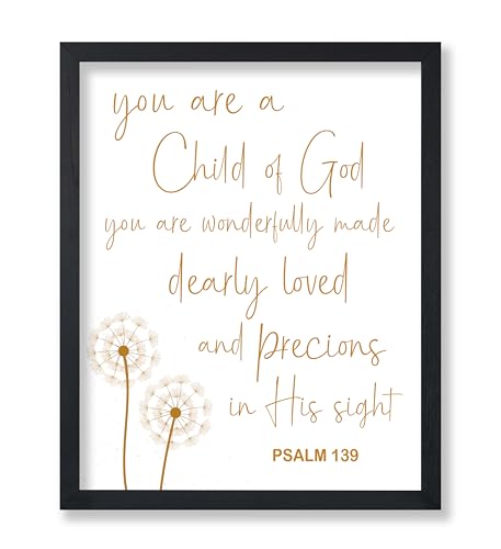 Monem Art You Are A Child Of God Poster - Nursery Print - Typography Art - Christian Design - Scripture Decor - Bible Verse Wall Print - Religious Kid’s Room - 8x10 UNFRAMED - color: Style-13, size: 8"L x 10"W