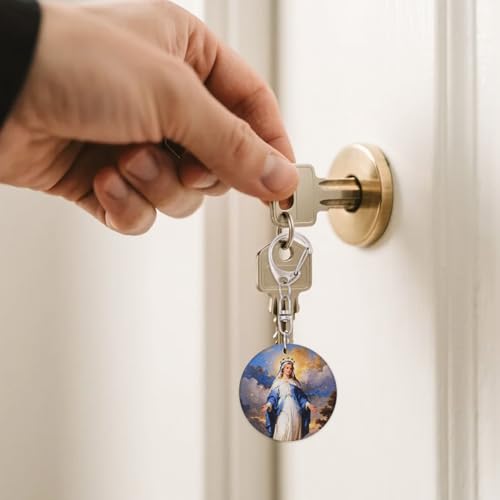 50 Pcs Christian Keychain, Catholic Gifts Bulk Religious Acrylic Saint Keychains for Believers, Church Prayer Groups, Baptism Confirmation Souvenirs for Women Men