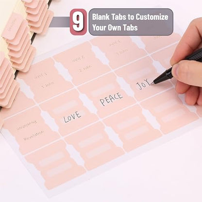 Mr. Pen- Laminated Bible Tabs, 75 pcs, Easy-to-Read & Apply - color: Metallic Gold Lettering