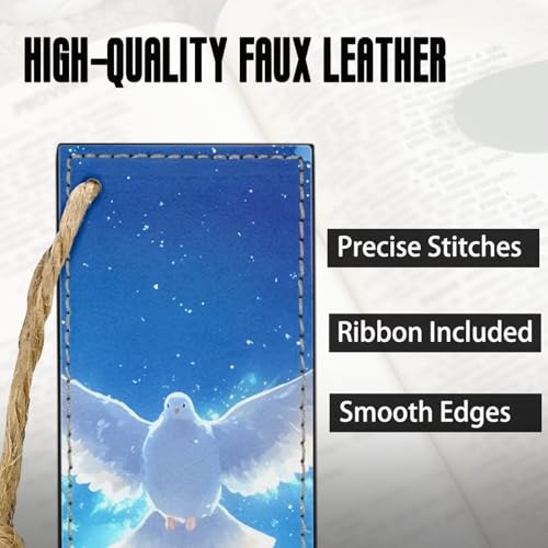 2 Pack Leather Bookmark Mushroom Bookmark for Teachers, Students, Book Lovers Cross Dove Fun Book Marks for Reading Cool Bookmarks, Book Marks for Adults Kids - color: Cross Dove