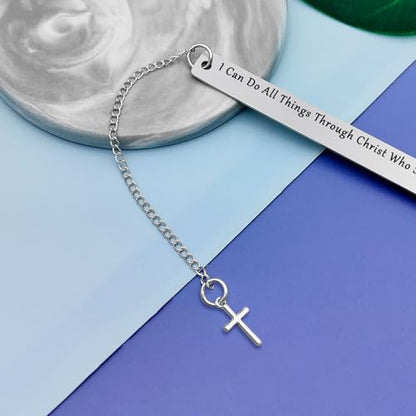Religious Christian Bookmarks Bible Verse Bookmark Christian Catholic Gifts for Teens Girl Women Religious Faith Birthday Gifts Baptism Gift for Girl Graduation Back to School Coming of Age Gift - color: Religious Christian Bookmarks