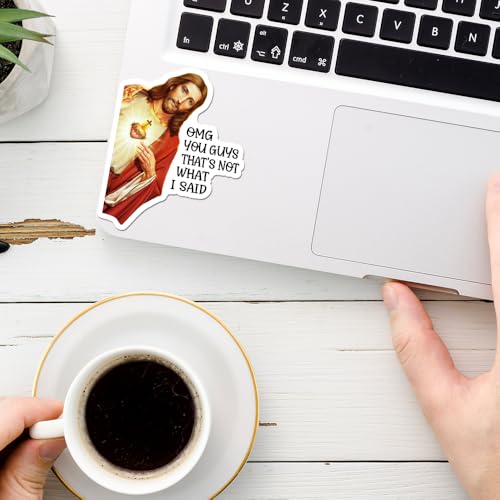 OMG You Guys that’s Not What I Said Stickers Decals Vinyl Waterproof - Journaling Funny Jesus Christian Stickers for Water Bottles, Phone Laptop (OMG) - color: Omg