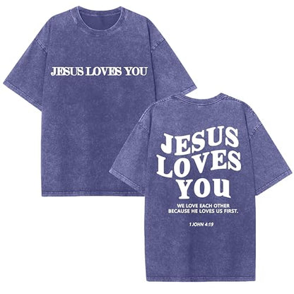 Christian Believer Faith God Religious T-Shirt Jesus Shirts for Women Men - color: Royal Blueb, size: XX-Large