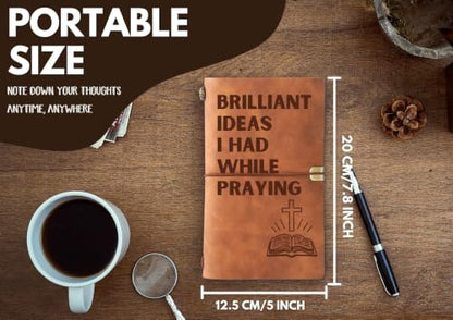 InnoBeta Christian Gifts for Men Women, Catholic Gifts, Prayer Journal Gifts, Notebook with Pen, Refillable Sketchbook, Travel Diary, Lined Planner, 7x5 Inches