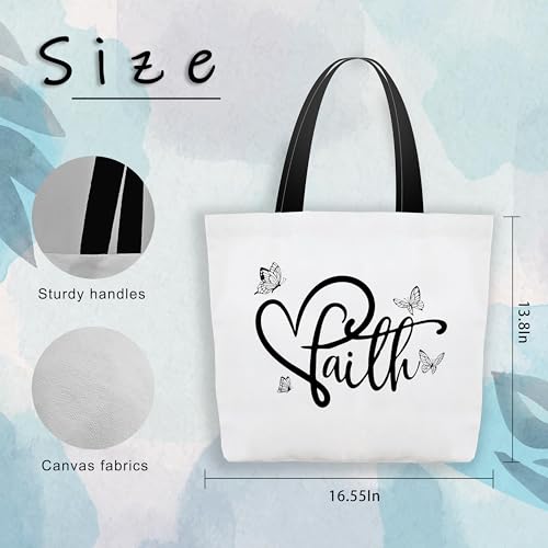Christian Canvas Tote Bags - color: White